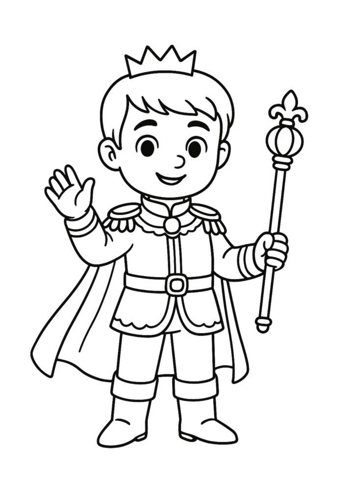 desenho de principe para colorir
