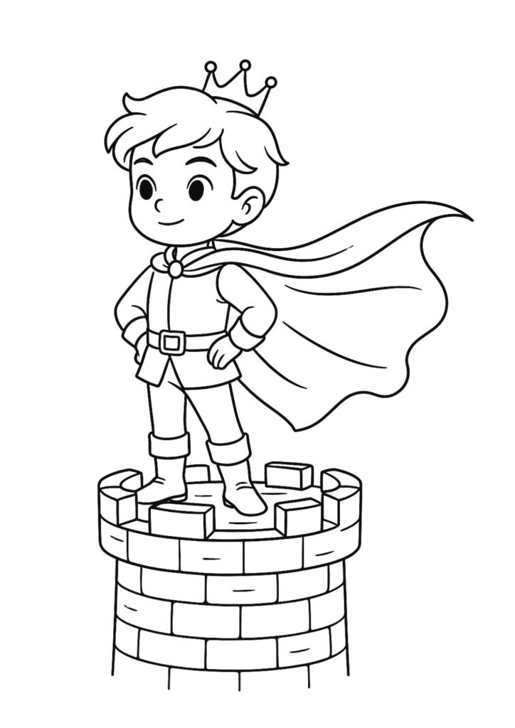 desenho de principe para colorir