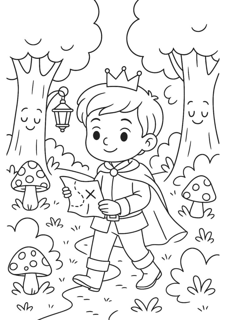 desenho de principe para colorir