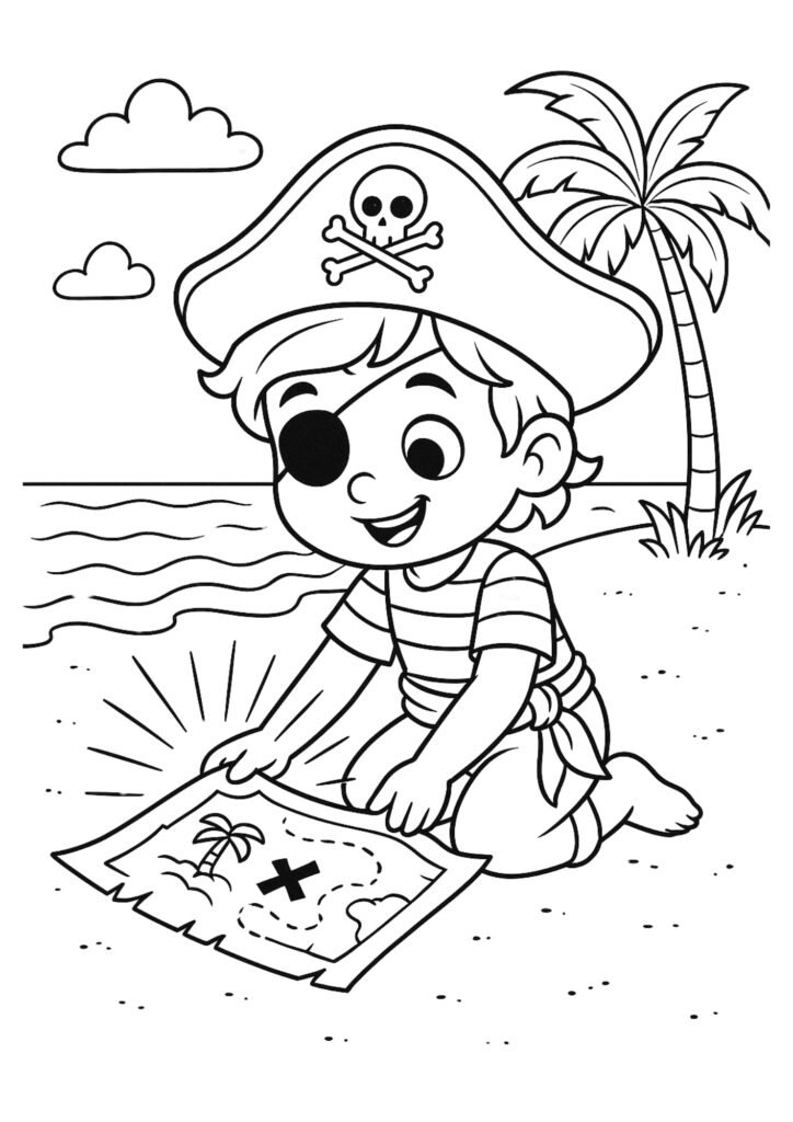 treasure maps coloring pages