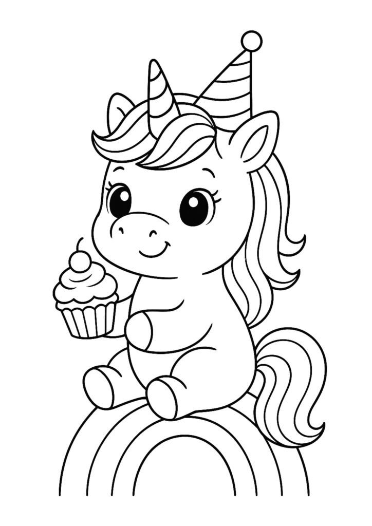a picture of a unicorn to color