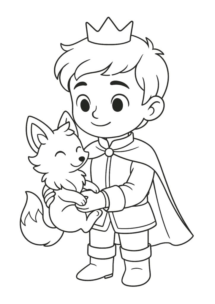 desenho de principe para colorir