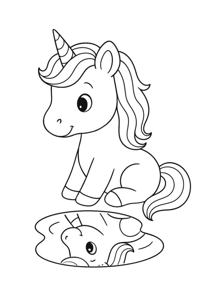 a picture of a unicorn to color