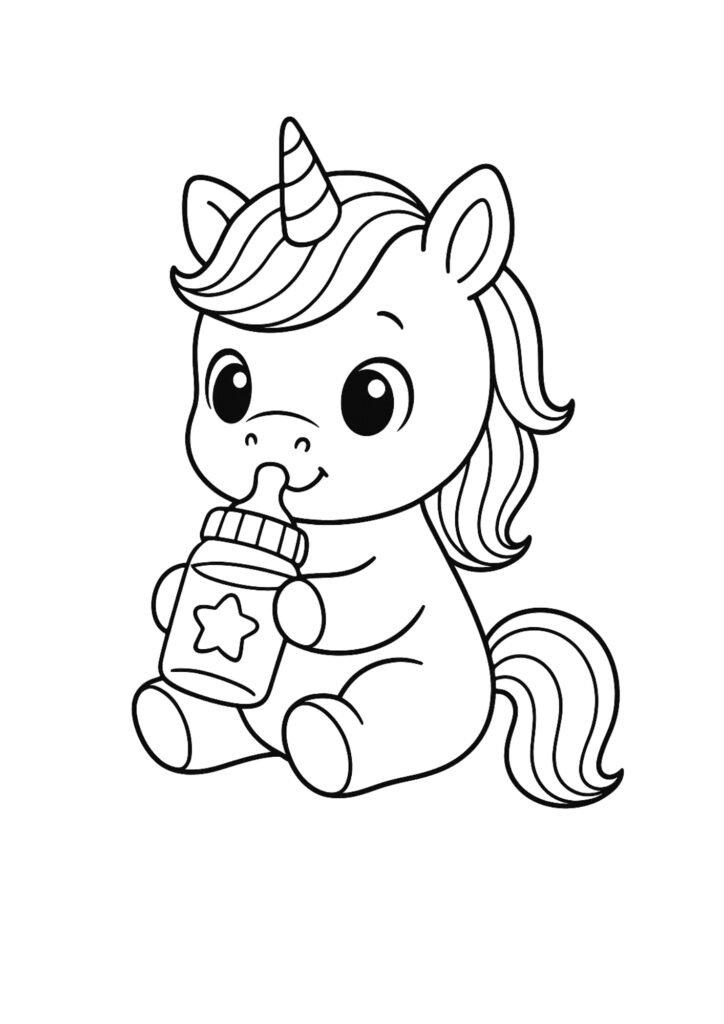 a picture of a unicorn to color