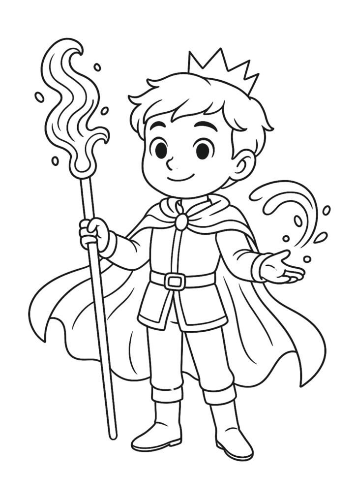 desenho de principe para colorir