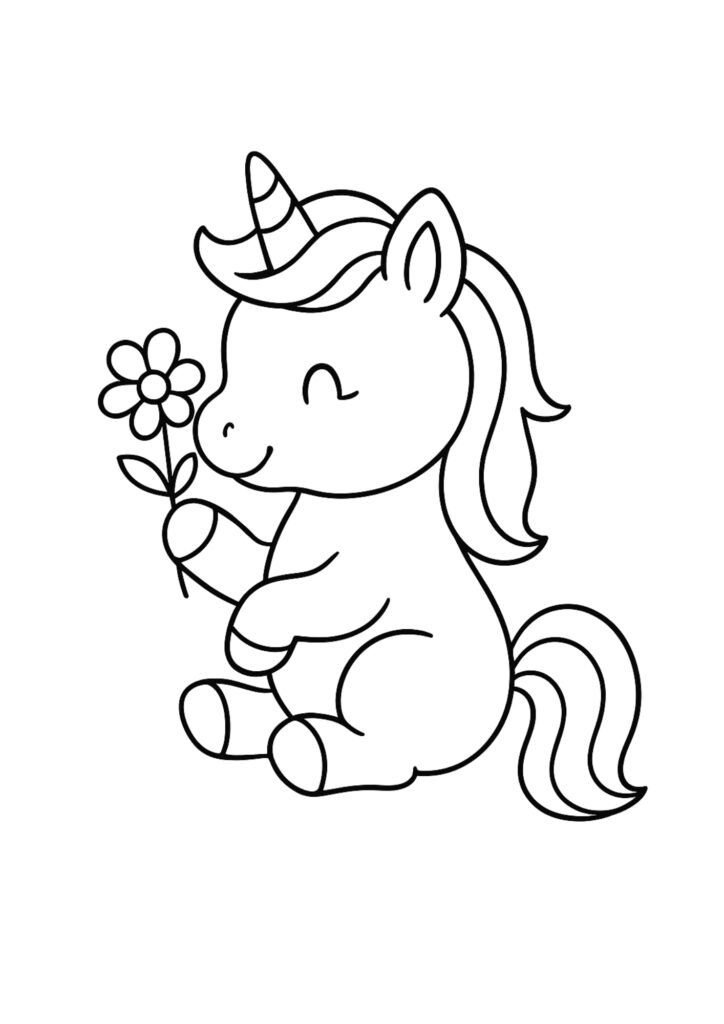 a picture of a unicorn to color