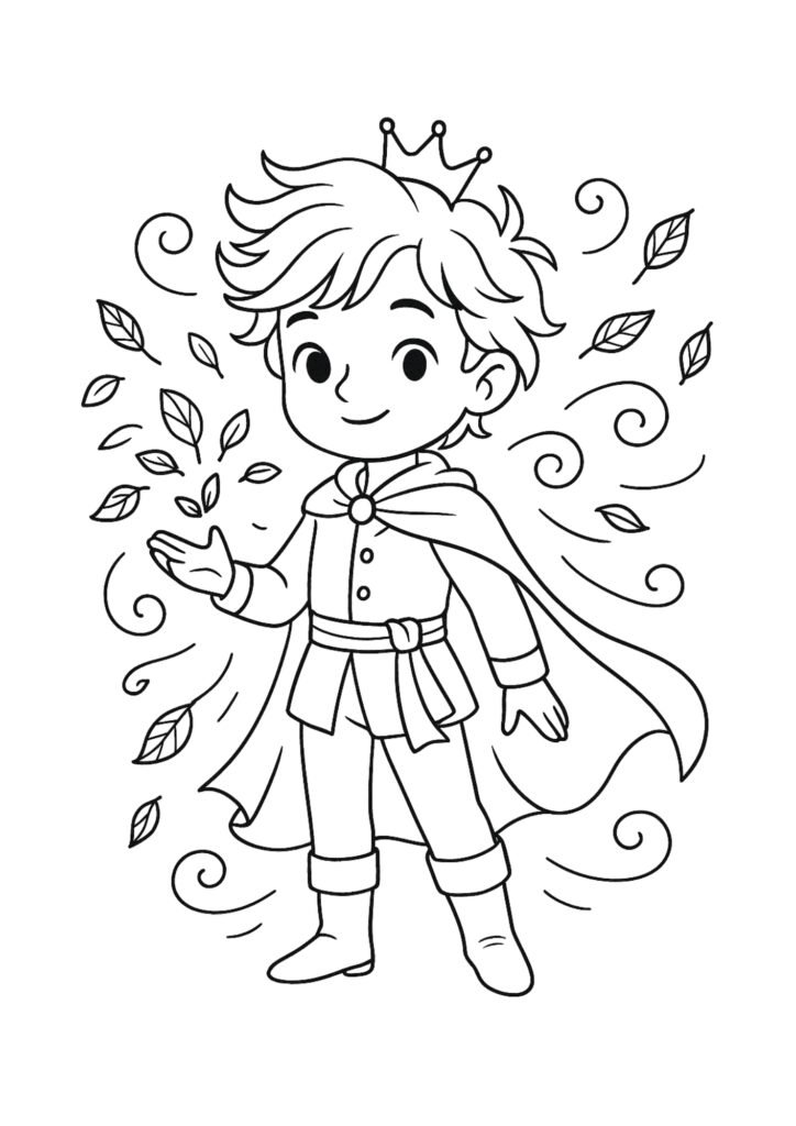 desenho de principe para colorir