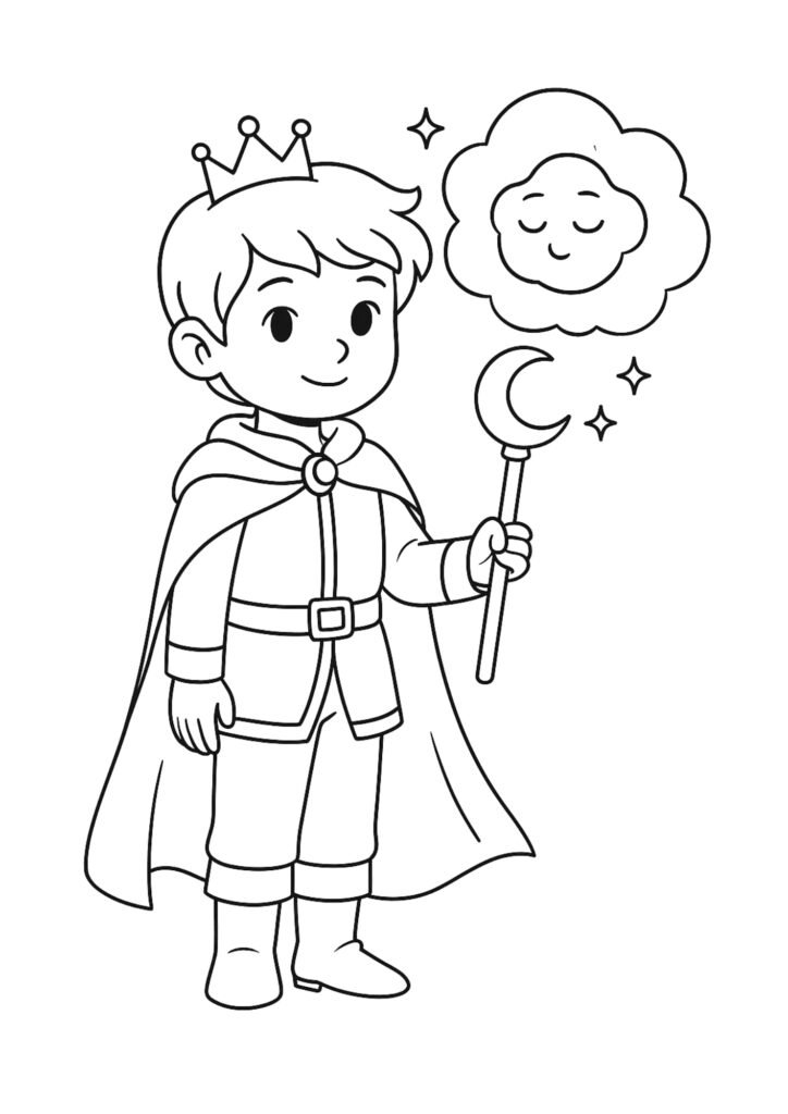 desenho de principe para colorir