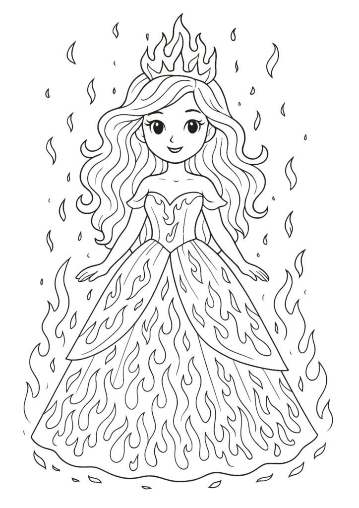 desenho de princesa para colorir