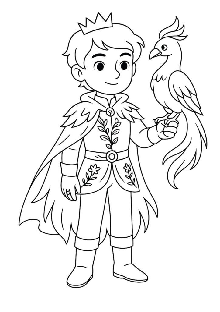 desenho de principe para colorir