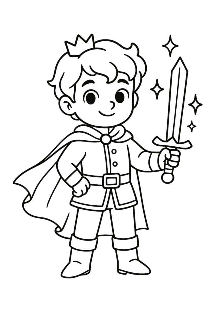 desenho de principe para colorir