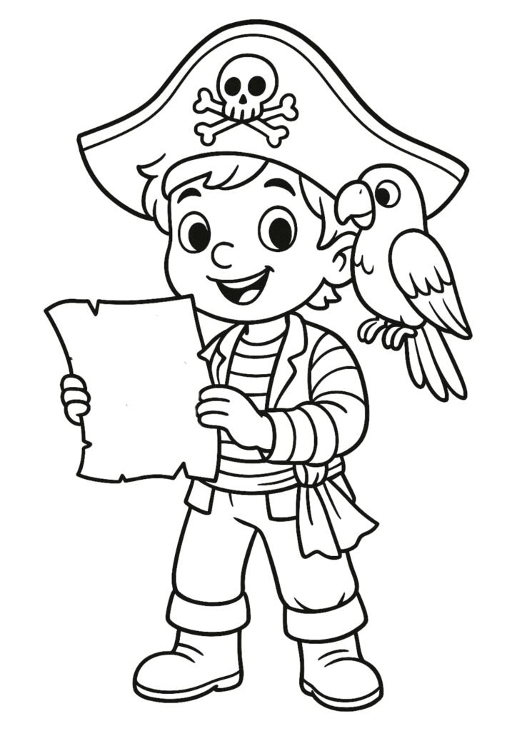 piratas para colorir