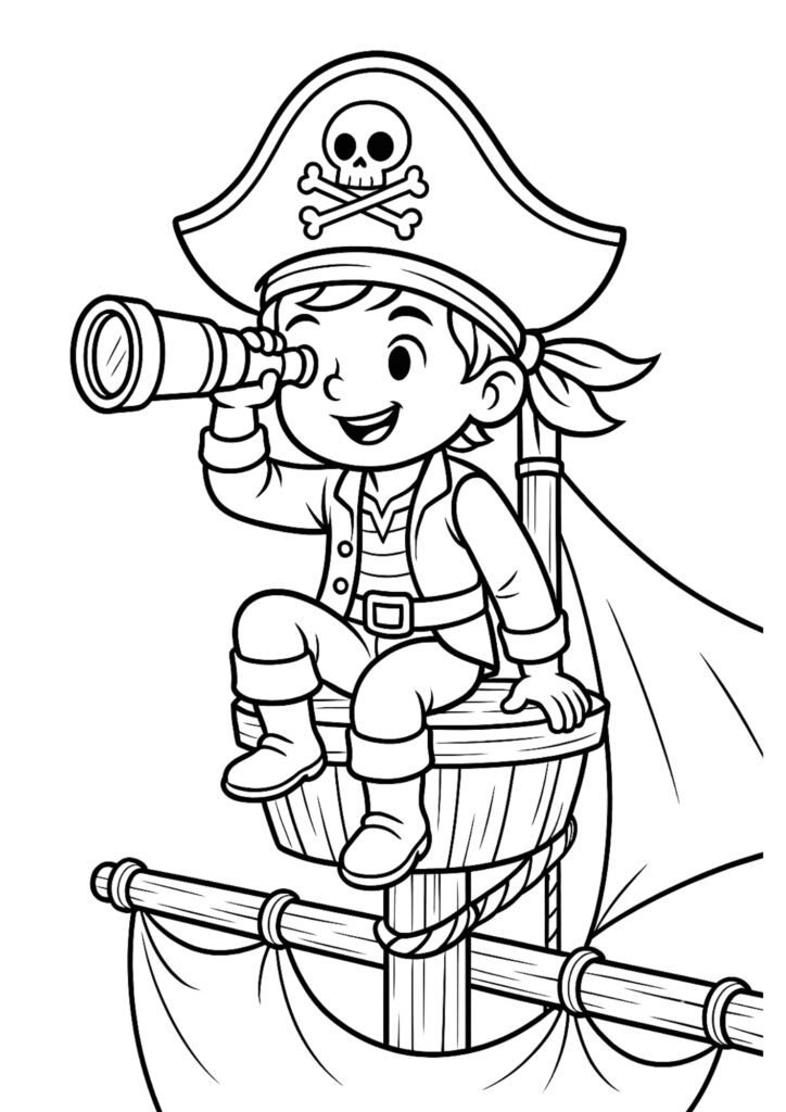 coloring pages pirate