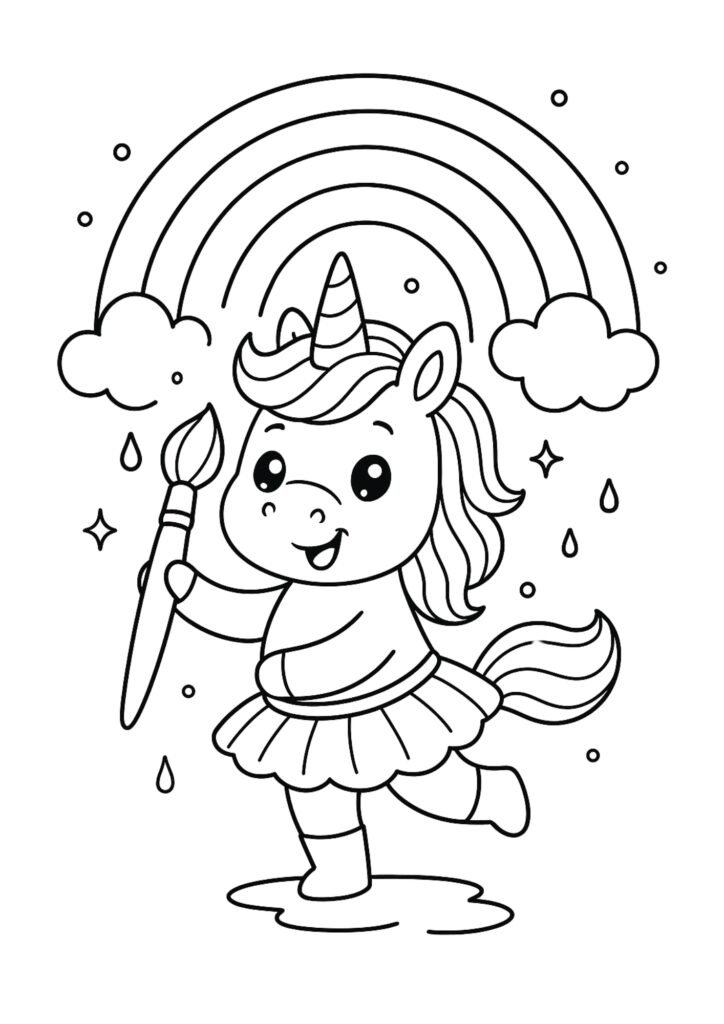 arco iris unicornio png