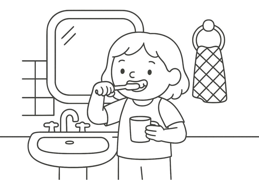 Imagem do Bobbie escovando 