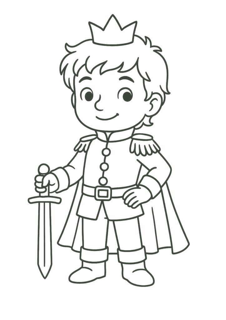 desenho de principe para colorir