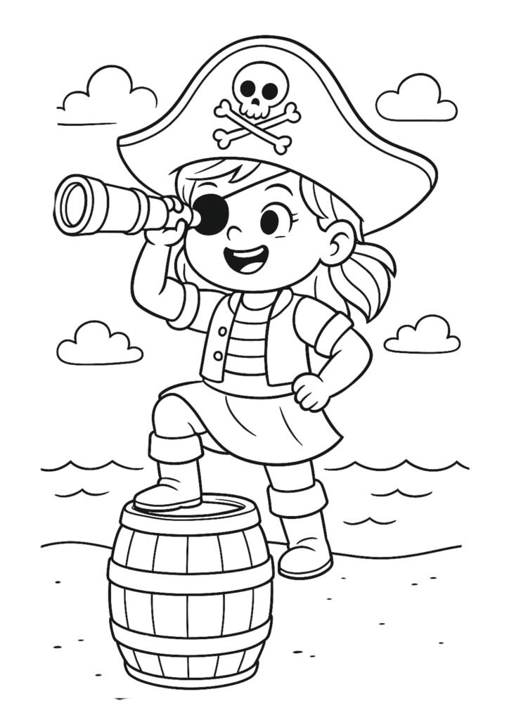 piratas para colorir