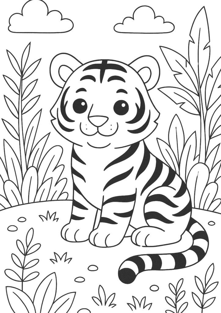 tiger tribe colouring set