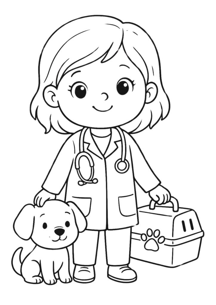 desenhos de profissões para imprimir