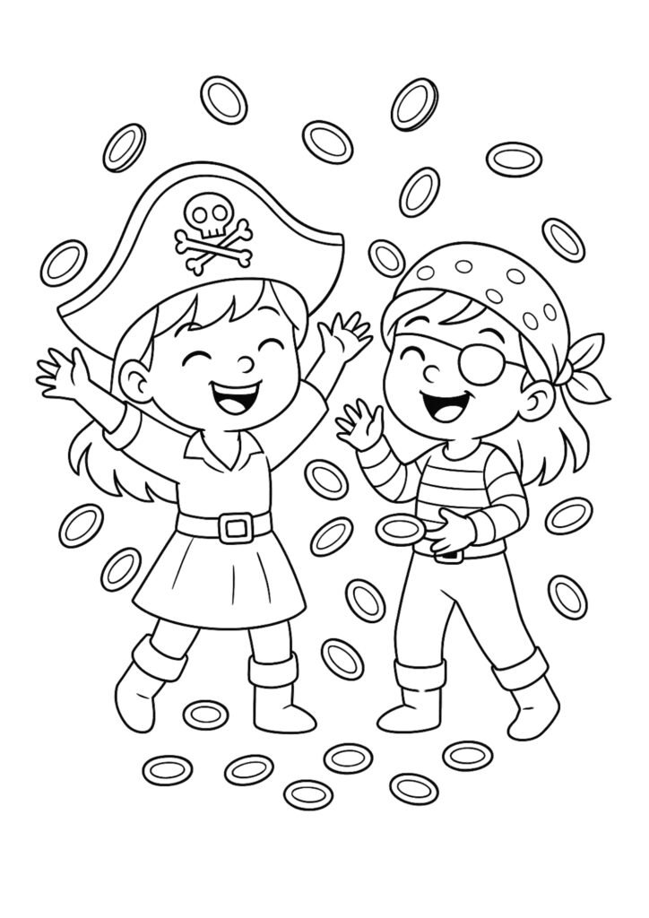 piratas para colorir