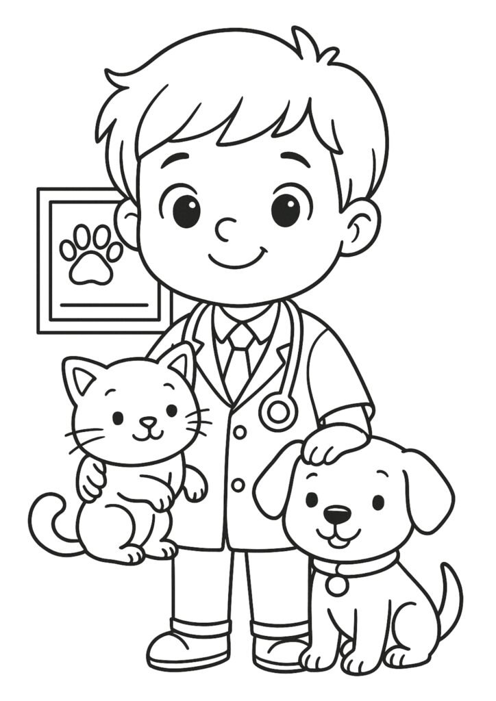 desenhos de profissões para imprimir