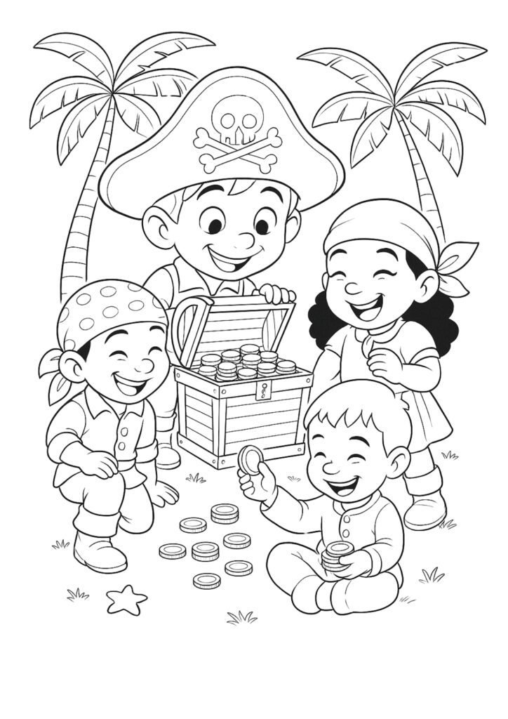 piratas para colorir