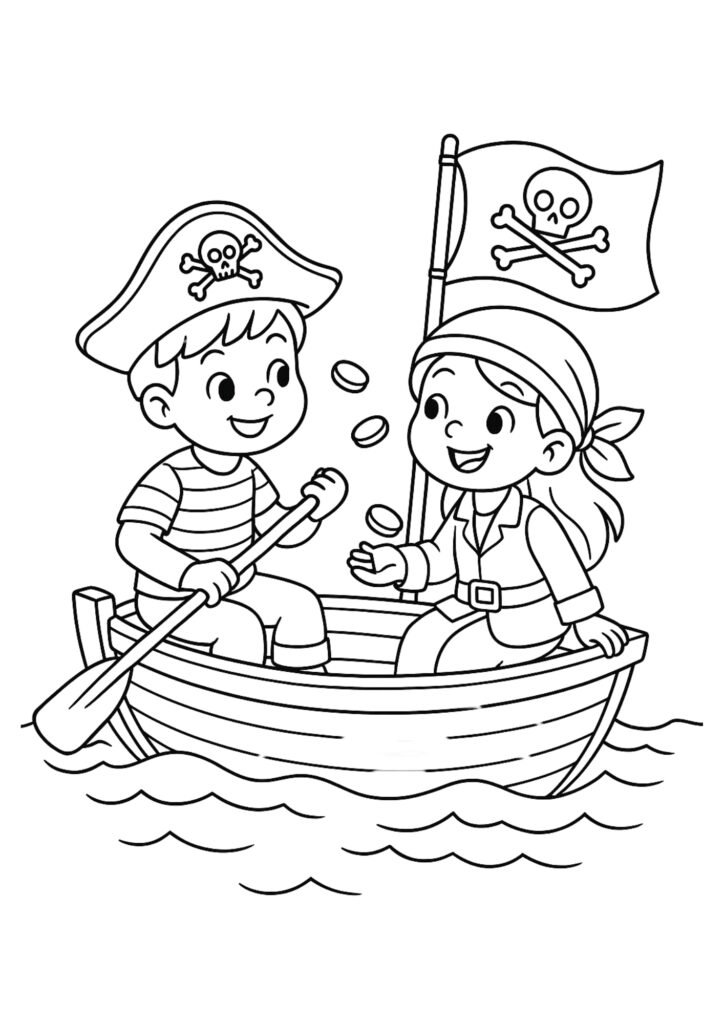 piratas para colorir