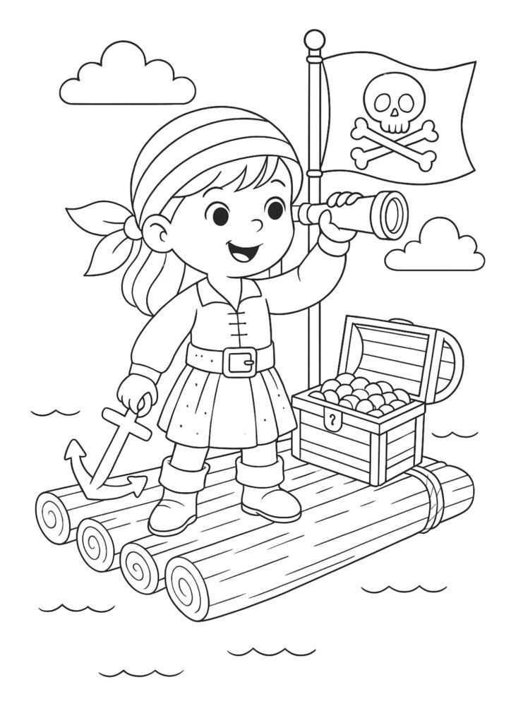 piratas para colorir