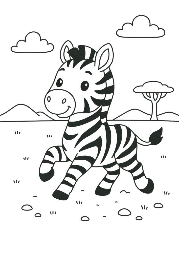 zebra colorir