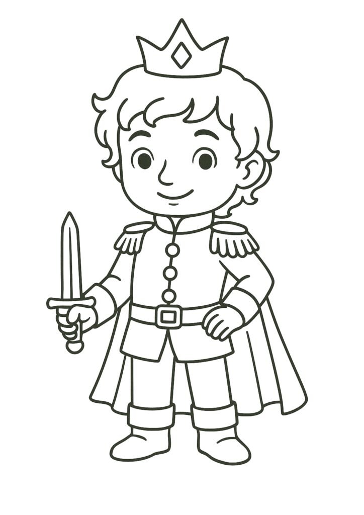 desenho de principe para colorir
