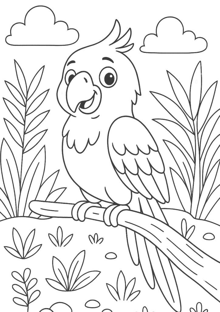 papagaio colorir