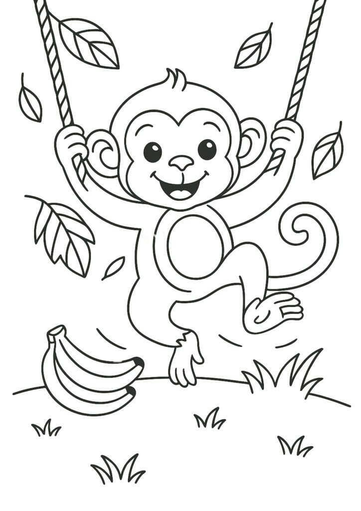 monkey coloring pages