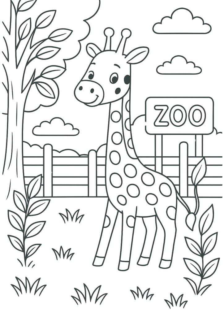 giraffe coloring 