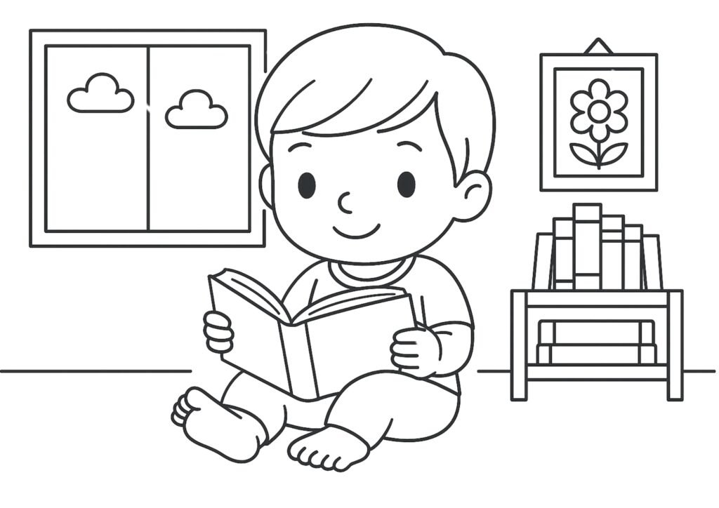 Imagem do Bobbie estudando