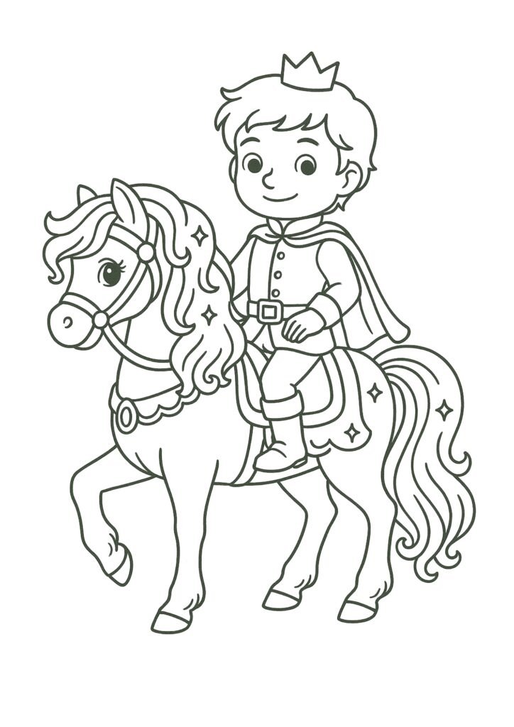 desenho de principe para colorir