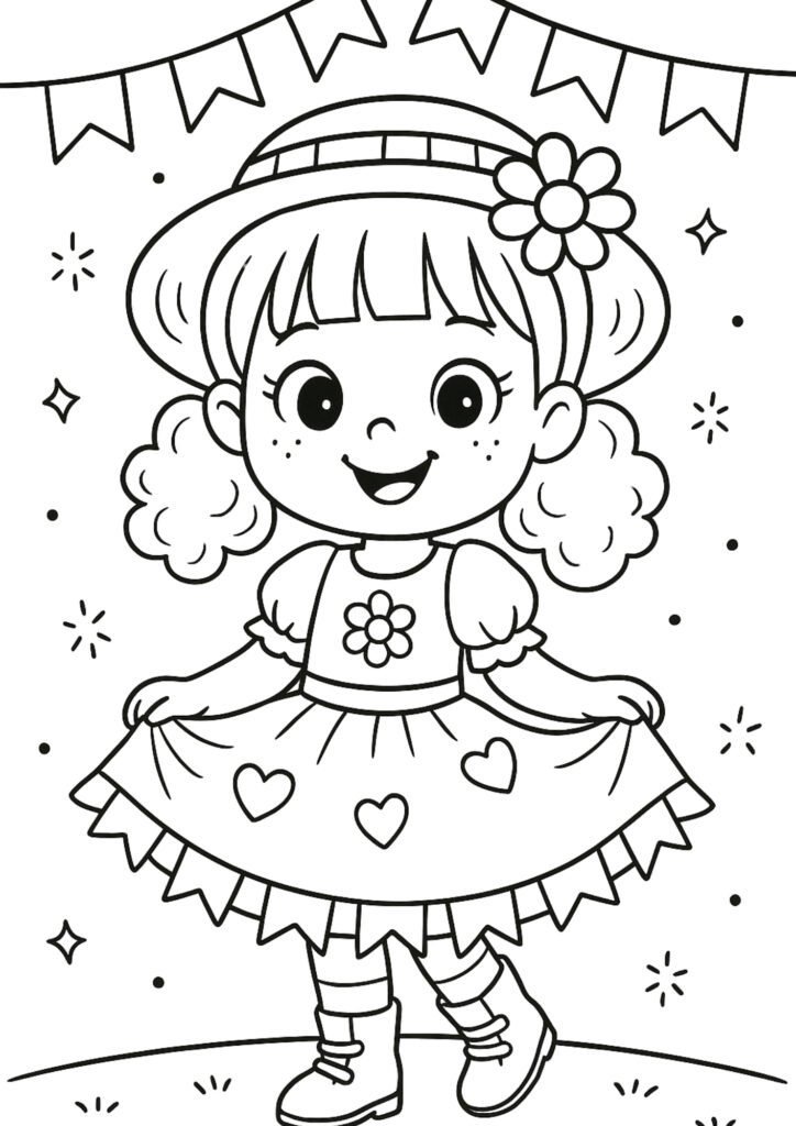 desenho-para-colorir-festa-junina