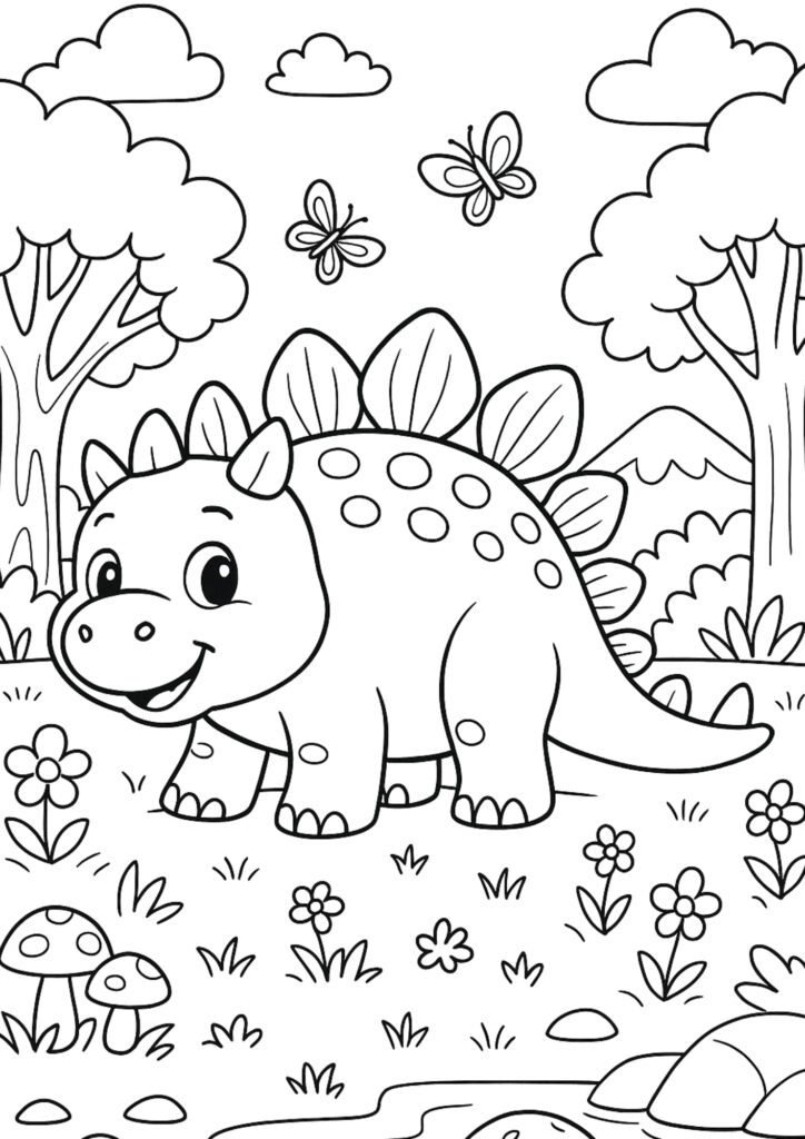 anquilossauro desenho para colorir