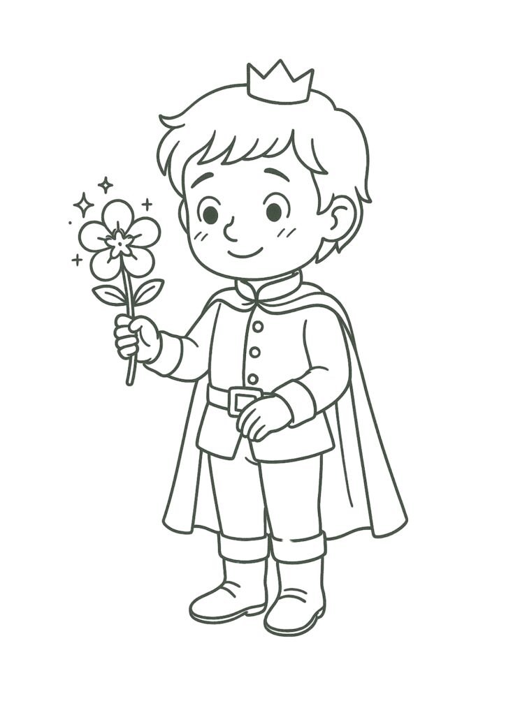 desenho de principe para colorir