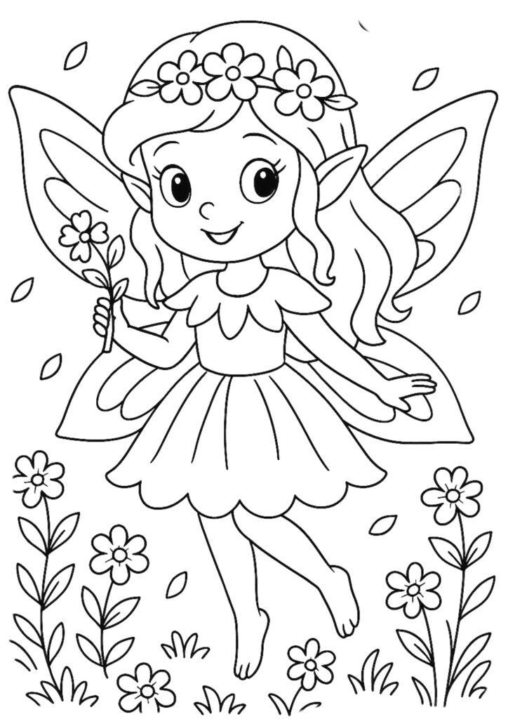 Fairy Coloring Book Pages