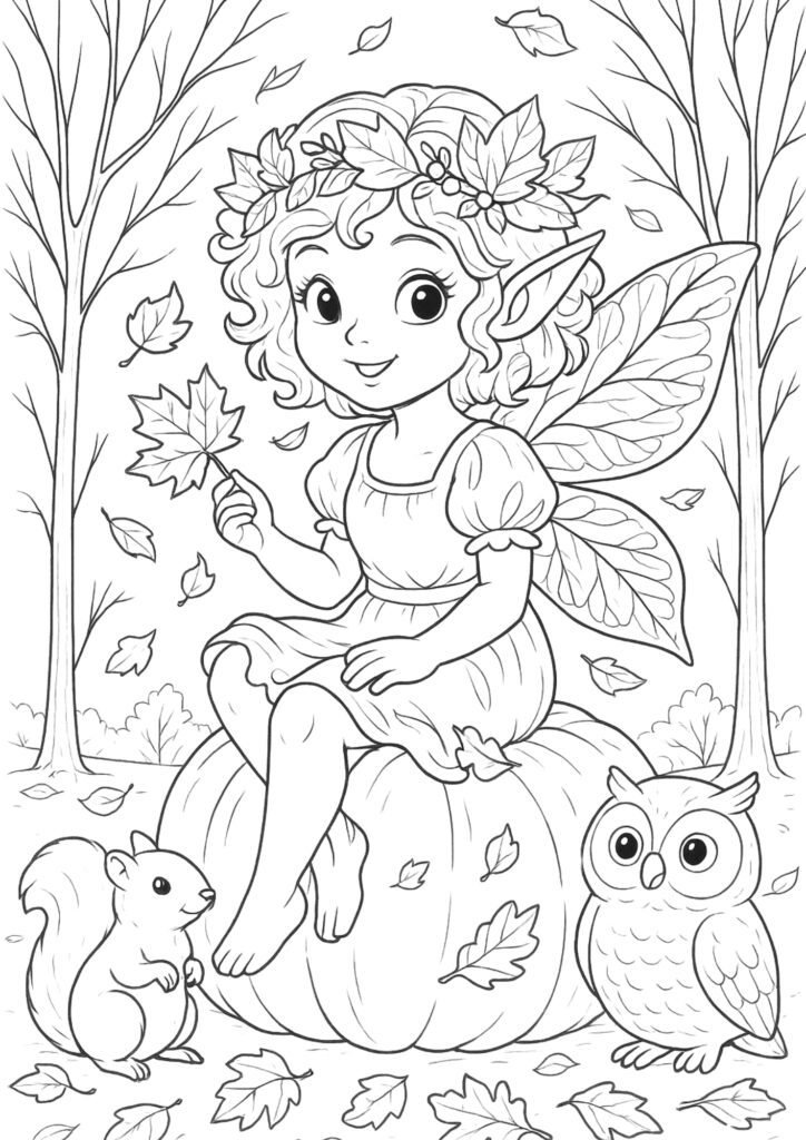 Fairy Coloring Book Pages