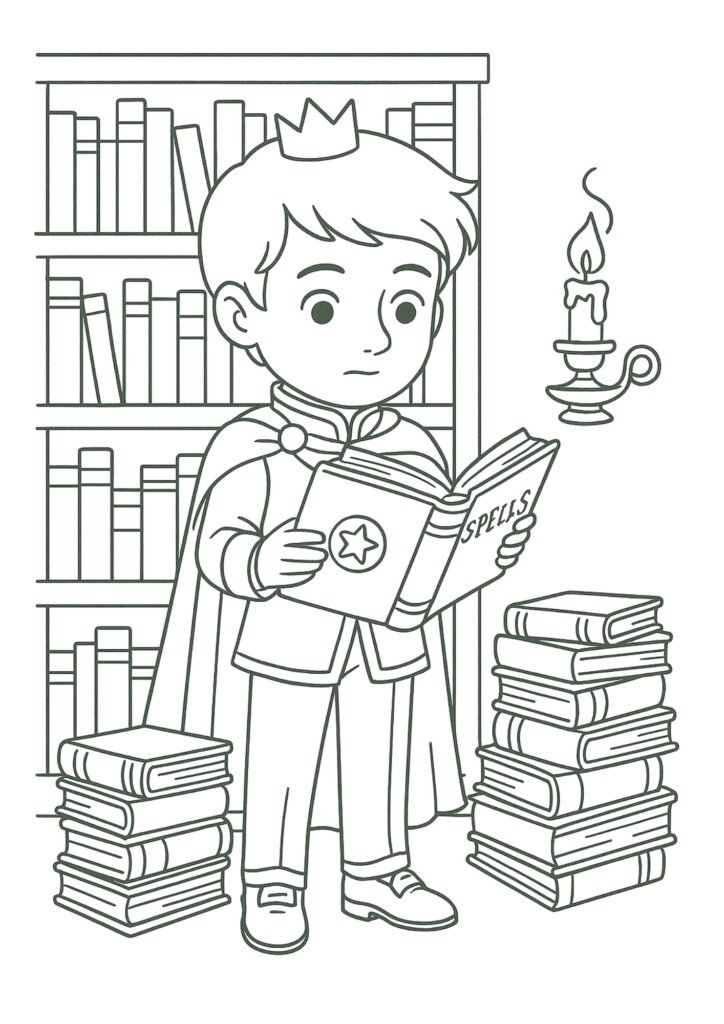 desenho de principe para colorir