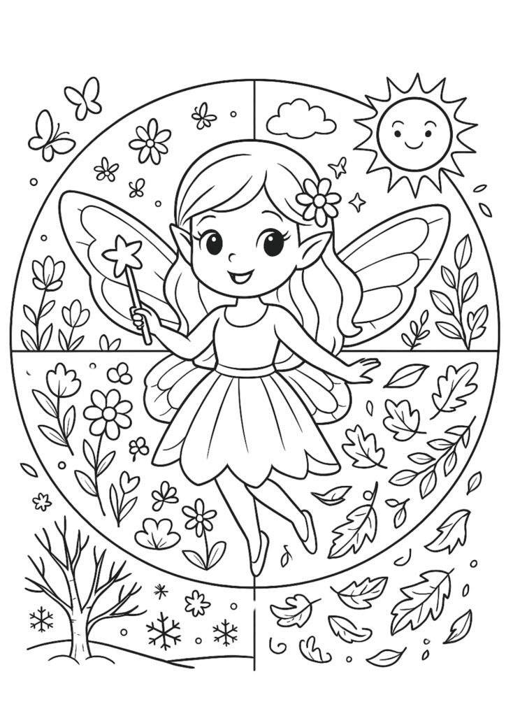 Fairy Coloring Book Pages