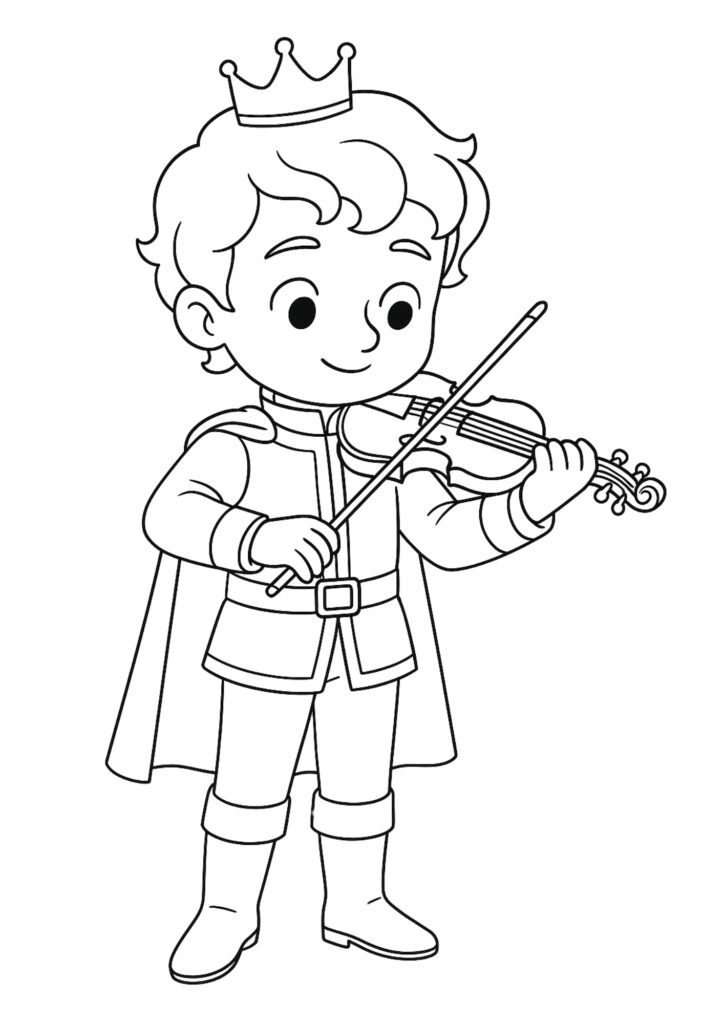 desenho de principe para colorir