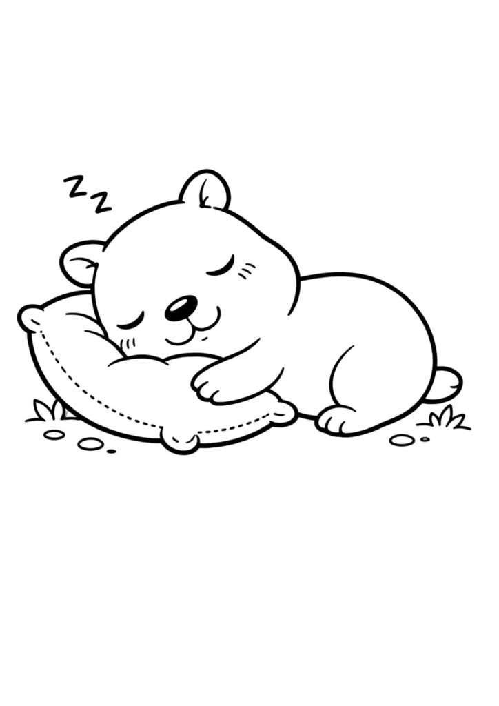 Desenho para Colorir Capivara