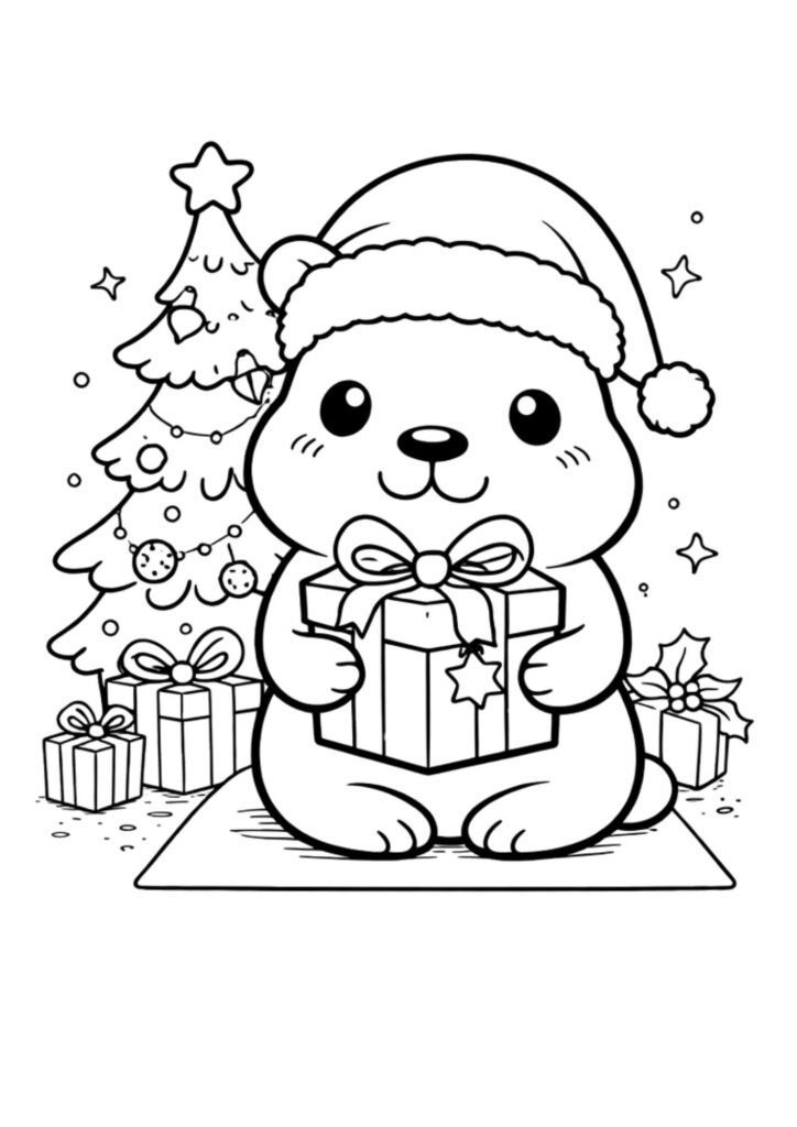 Capivara para colorir