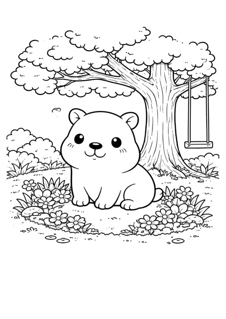 Capivara para colorir