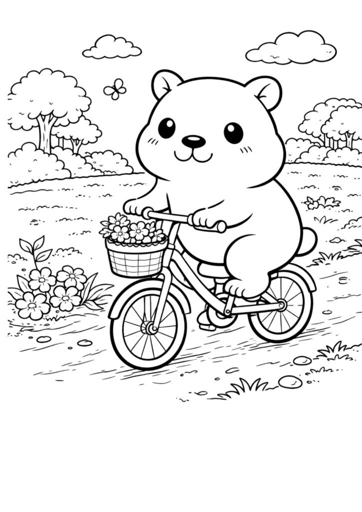 Capivara para colorir