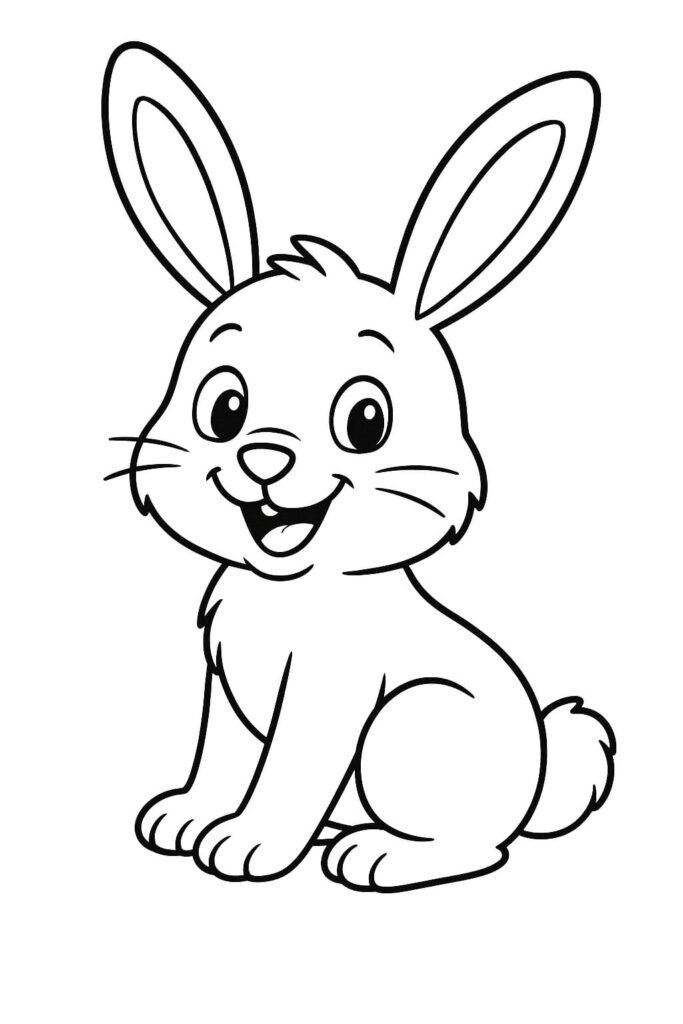 Desenho de coelho para colorir grátis 