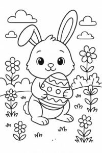 Desenhos para colorir coelho da páscoa