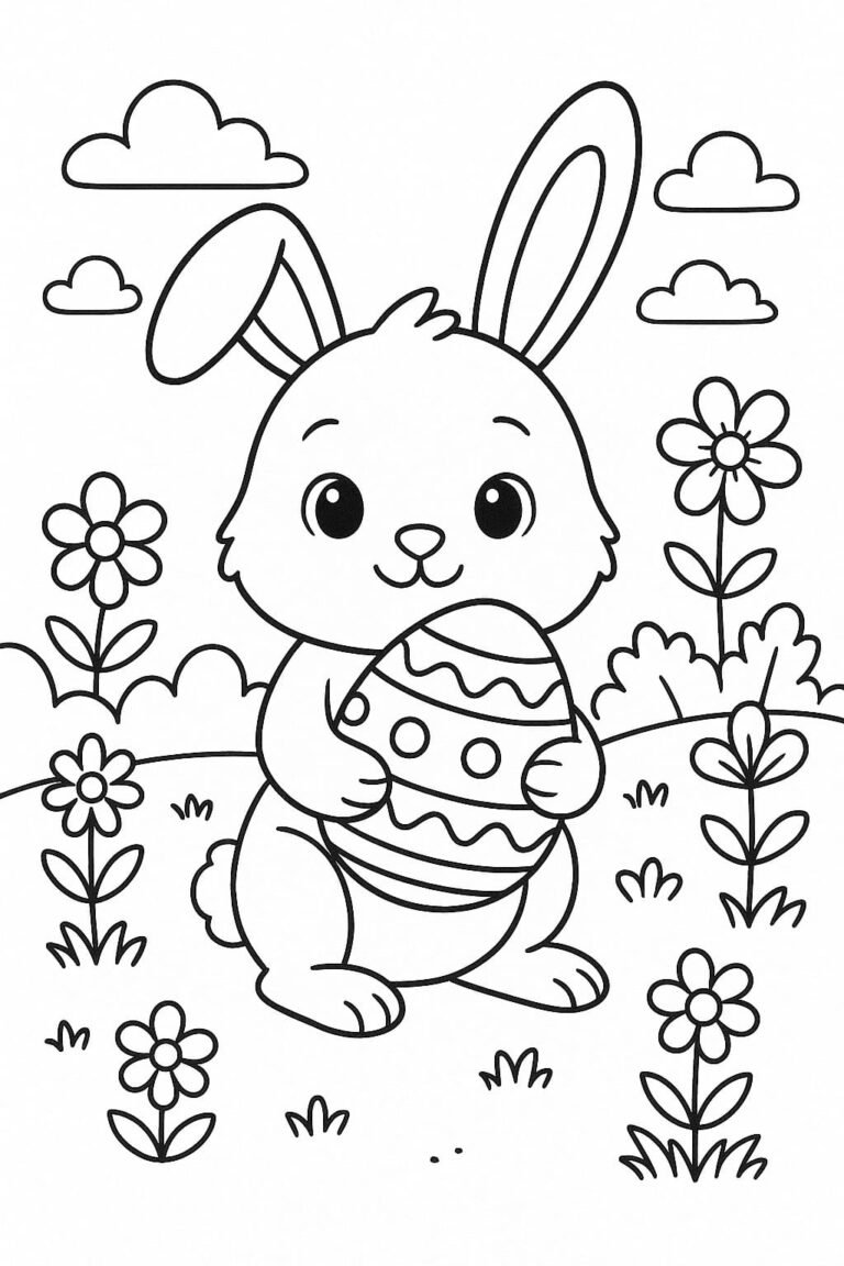 Desenhos para colorir coelho da páscoa